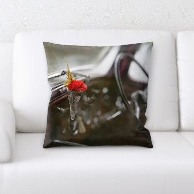 Steering Wheel Microsuede Reversible Throw Pillow