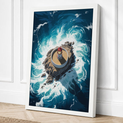 Drifting Turtle Coastal - Wrapped Canvas