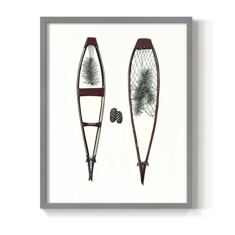 Reproduction encadrée - bois massif, H 11 po x l 9 po, Gris
