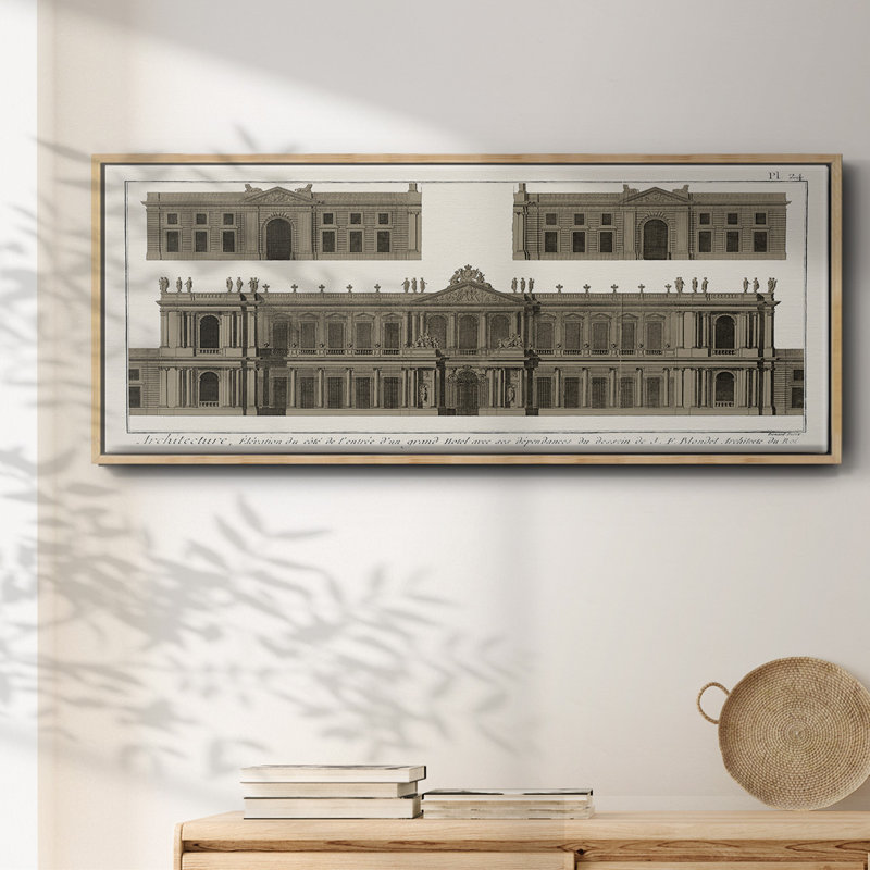 Buildings & Facades I- Framed Canvas, 24" H x 60" W