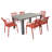 Carachure Rectangular 7 - Piece 6 - Person 100Cm L Outdoor Table Set-776803250