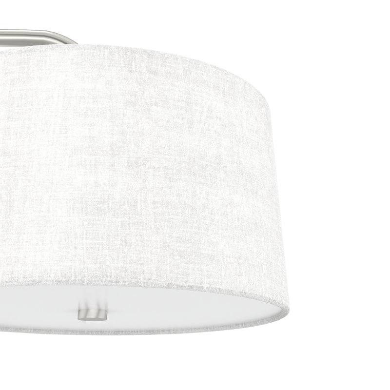 Cottage Hill 4 - Light Linear Shaded Drum Pendant, Brushed Nickel