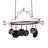54" Long Elara 4 Light Pot Rack