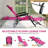Pink Iron Frame Oxford Fabric Outdoor Lounge Bed-800901412