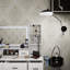 Coiffeuse blanche avec miroir lumineux à DEL 3 couleurs et prise de courant, coiffeuse avec tiroirs, boîte de rangement et tablette, coiffeuse avec tabouret de chambre à coucher