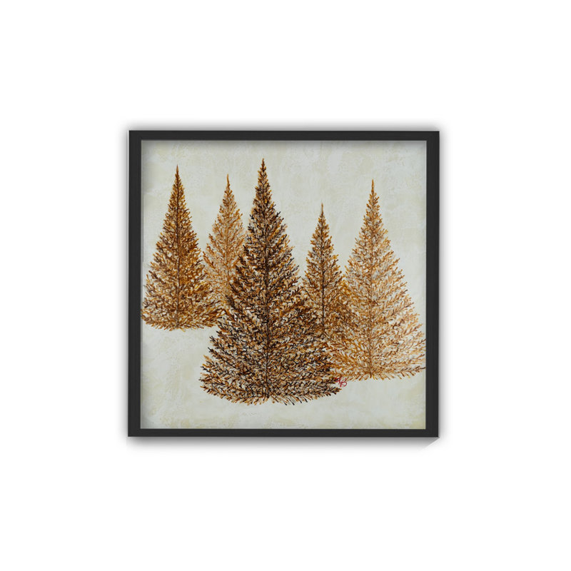 "Dawnlit Forest", art mural sur toile, H 12 po x l 12 po, Cadre flottant noir