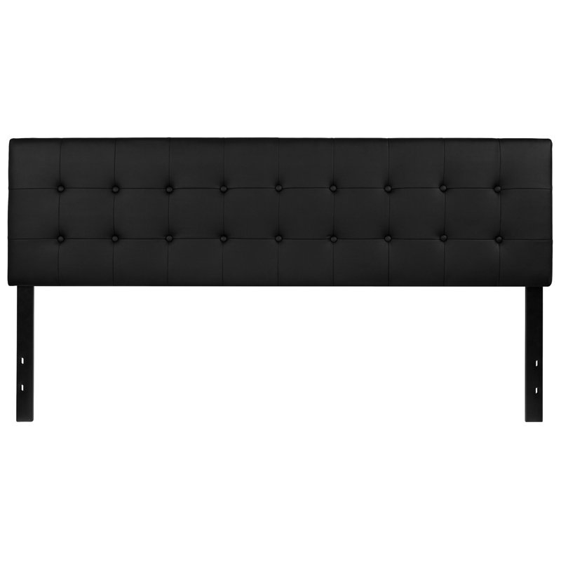 Tête de lit tapissier Ciriaca, Noir, Très grand
