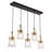 Strasburg 5 - Light Matte Black Kitchen Island Pendant