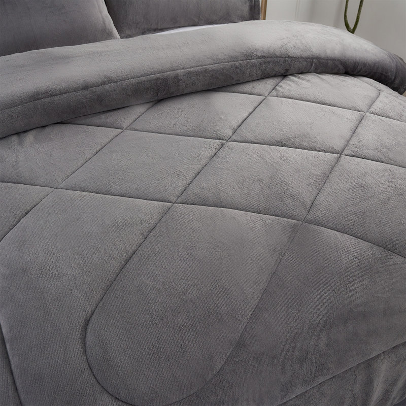 Couverture douce en molleton Sherpa Classic, Très grand californien, gris