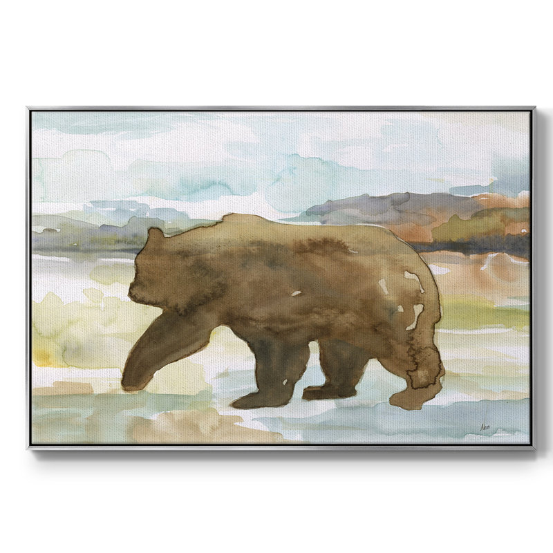 Toile de montagne encadrée, H 25 po x l 37 po x P 2 po, Argent