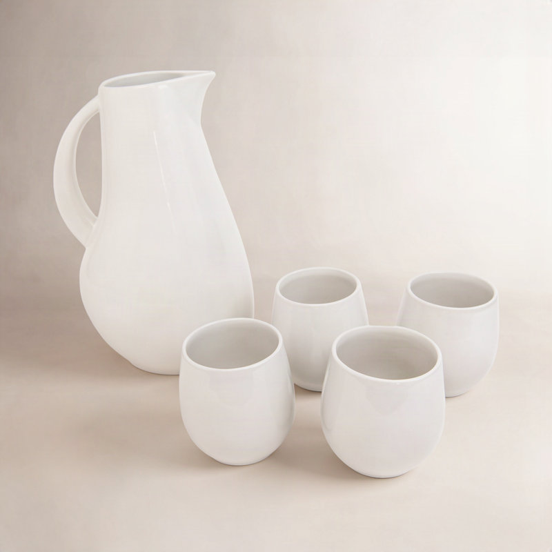 Borgen 5 - Piece Beverage Serving Set, Chalk