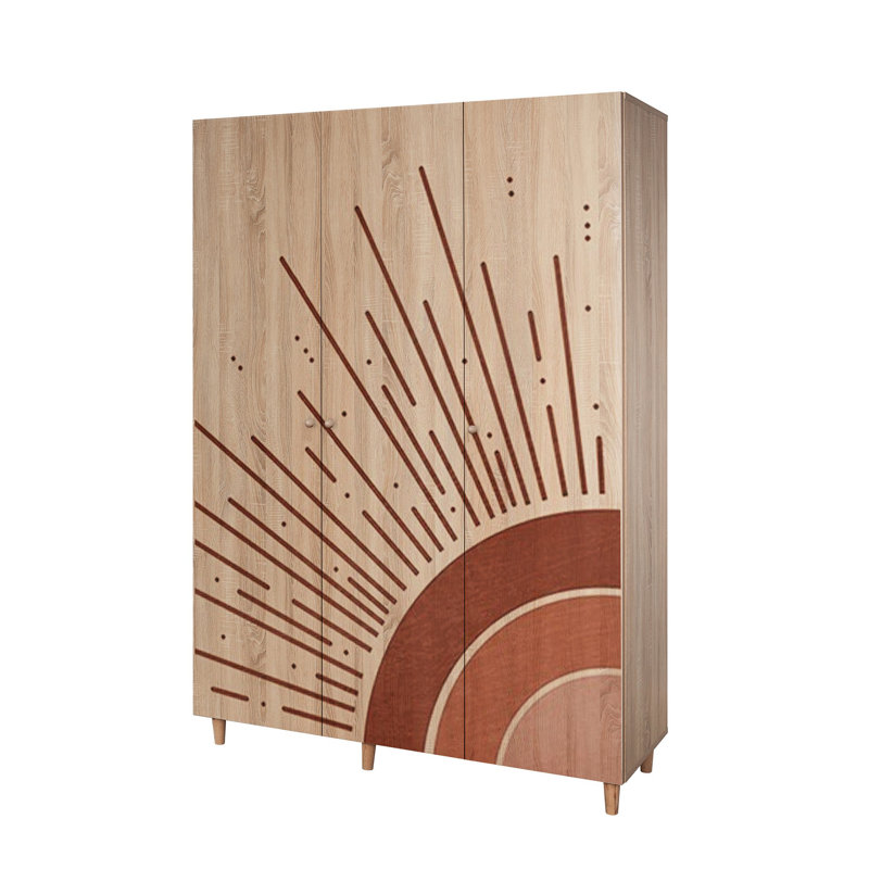 Berend 3 Door Manufactured Wood Wardrobe
