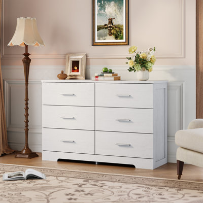 6 Drawer Storage Chest, Multi-Purpose Home Storage Cabinet, Versatile Storage Furniture for Bedroom, Hall and Living Spaces, White
