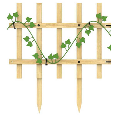 20 panneaux de clôture de jardin avec 6 piquets décoratifs artificiels en forme de patate douce pour l'extérieur, support pour plantes grimpantes à planter au sol, idéal pour les parterres de fleurs, les terrasses et les jardins.
