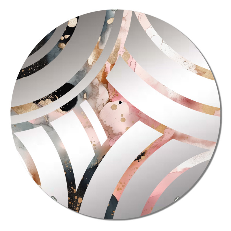 Miroir décoratif Wave, 23,6 po x 23,6 po