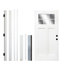 Porte d'entrée 36 po x 80 po en fibre de verre apprêtée avec cadre en brique et vinyle-111705273-107283038
