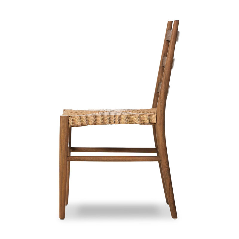 Chopin Outdoor Teak Dining Side Chair, Stained Toasted Brown