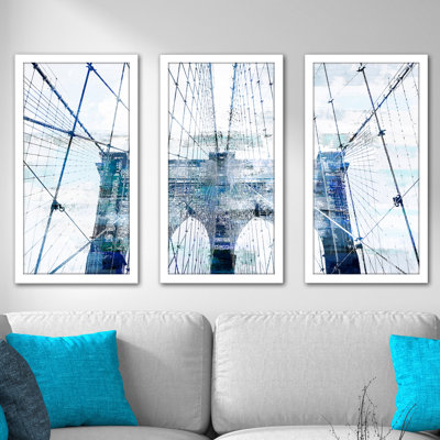 Pont de Brooklyn, impression sur toile encadrée à multiples images sur toile