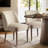 Upholstered Side Dining Chairs With Solid Wood Legs-1962625880