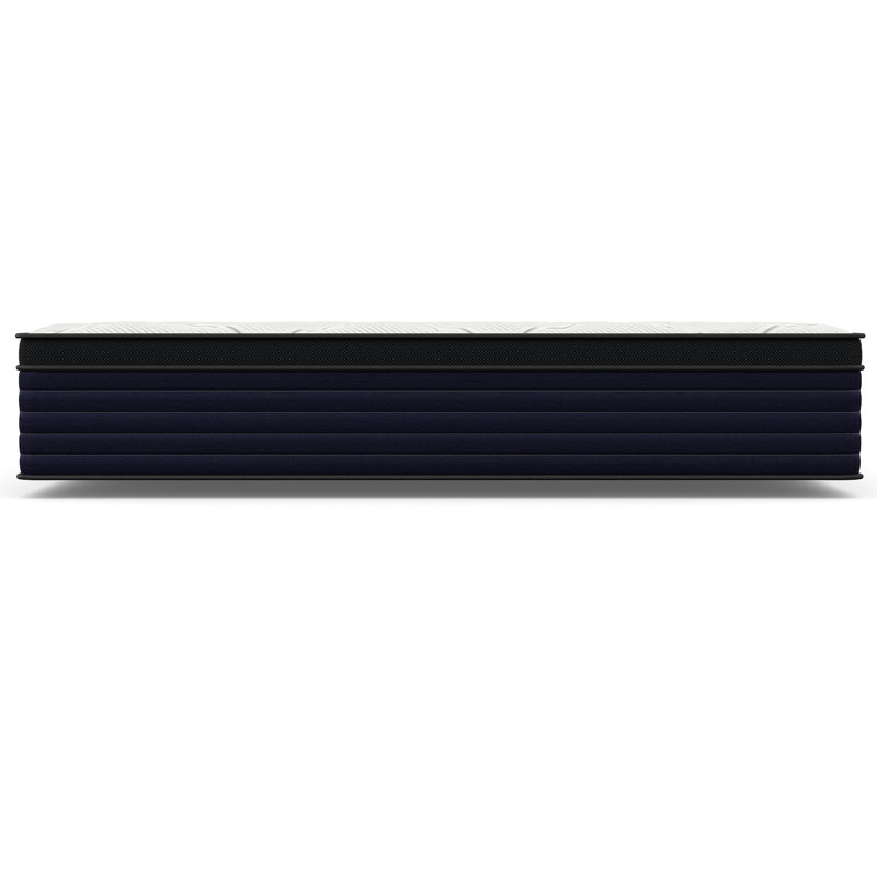 Lit simple TG avec matelas blanc ferme, ferme de 14 po, Très grand simple, 14.38"