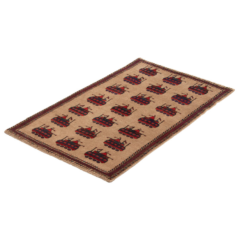 Tapis taupe Rare War 2 pi 11 po x 4 pi 7 po