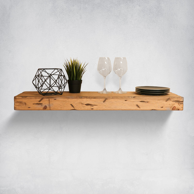 Tablettes flottantes Jesher , H 3 po x l 48 po x P 8 po, Naturel