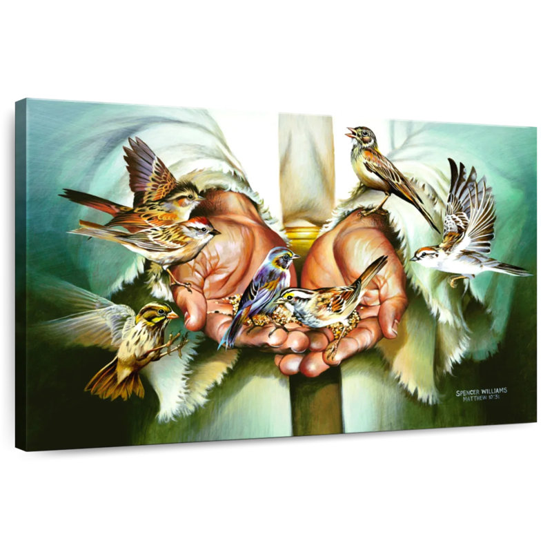 Adella Birds And Hands, 8" H x 12" W