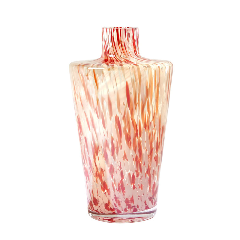 Confetti Shoulder Vase, 15.5" H x 8.5" W x 8.5" D, Black/Beige