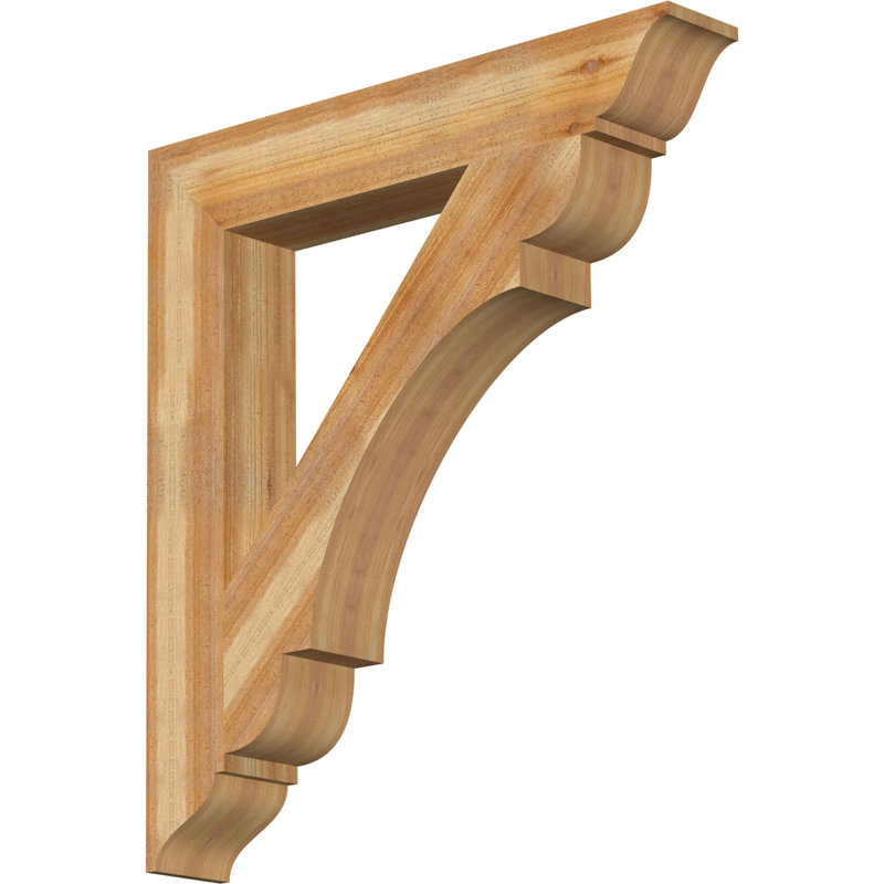 H 6 po x P 6 po Support en bois / corbeau, Sapin de Douglas, H 44 po x l 6 po x P 38 po