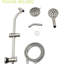Pomme de douche double avec pomme de douche à effet pluie de 4,7 po et douche à main 8 po, tuyau en acier inoxydable, support à angle réglable, barre coulissante, finition nickel brossé - pomme de douche, nickel, support-117432645