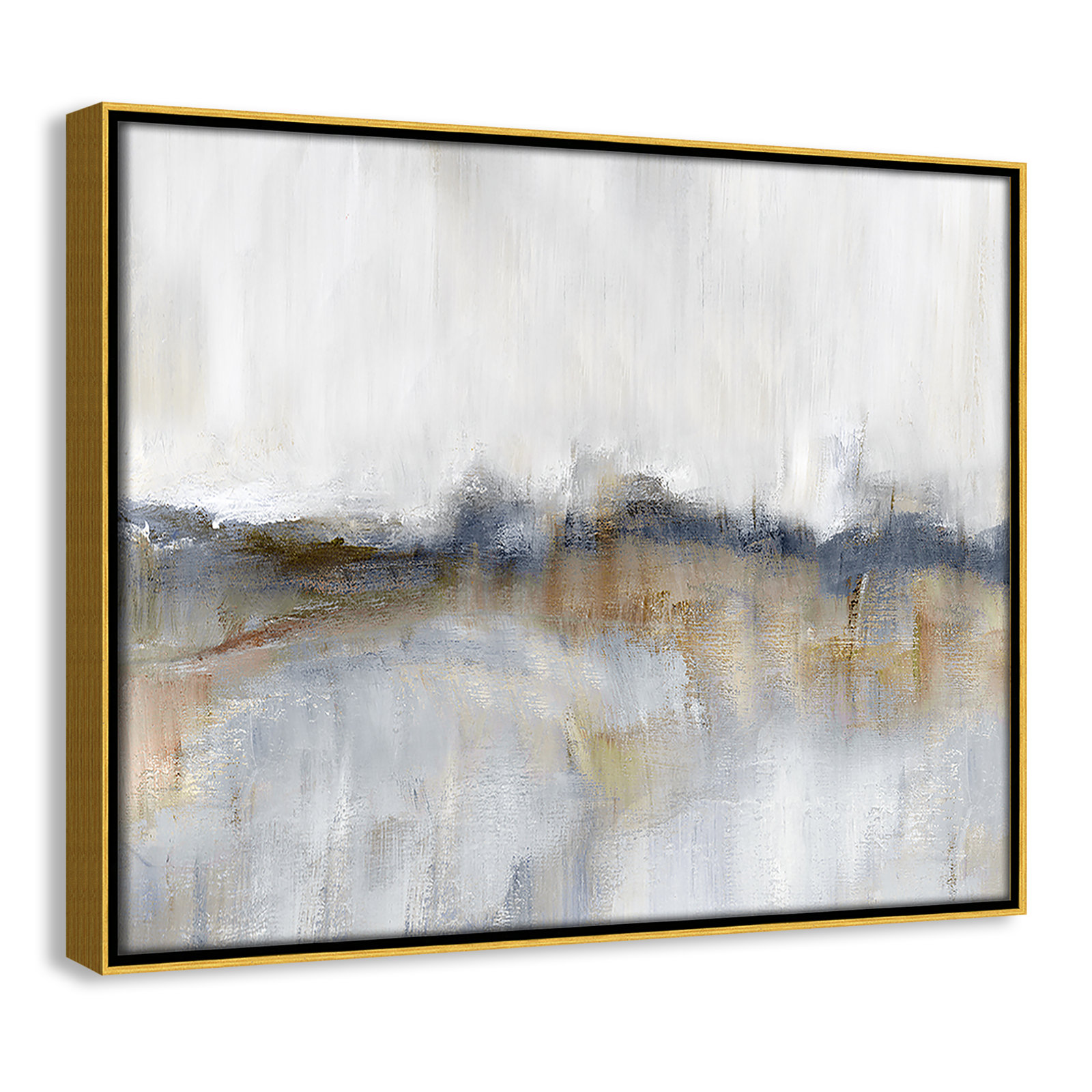 Rosebud Print by Nan, 12.5" H x 15.5" W, Gold