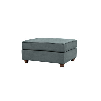 Lila 93cm Wide Velvet Rectangle No Pattern Standard Ottoman