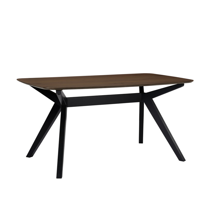 Wood Dining Table ,Walnut+Black