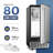 Simzlife 80 Lb. Daily Production Clear Cube Ice Under-Counter/Freestanding Ice Maker for Commercial Use & Home Use, With Pump, With 25lbs Storage Bin