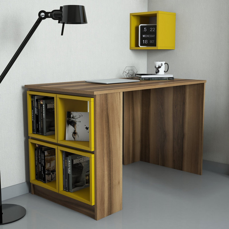 Liutulf Computer Desk, Yellow