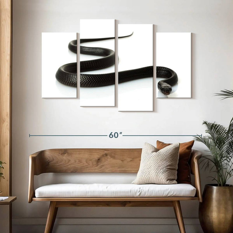 Eastern Indigo Snake, 32" H x 52" W