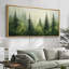 Œuvre de pin vert émeraude, images murales effet de coups de peinture faux, impression numérique sur toile giclée sur toile-111653020-111653018