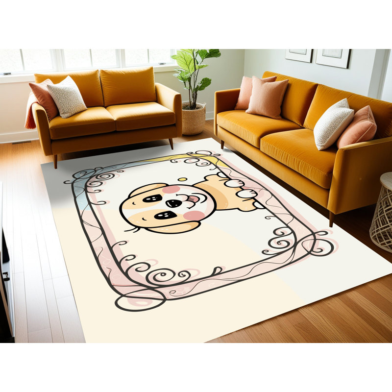 Tapis pour enfants mignons lavables Dakota Fields, Rectangle 7 pi x 9 pi