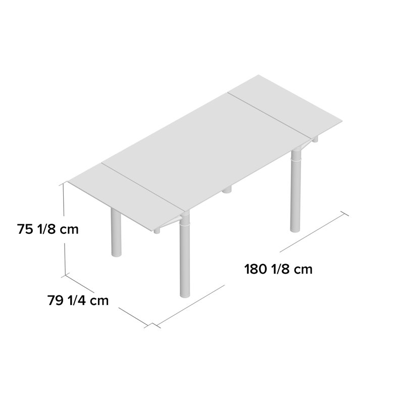 Glass Top Metal Base Dining Table