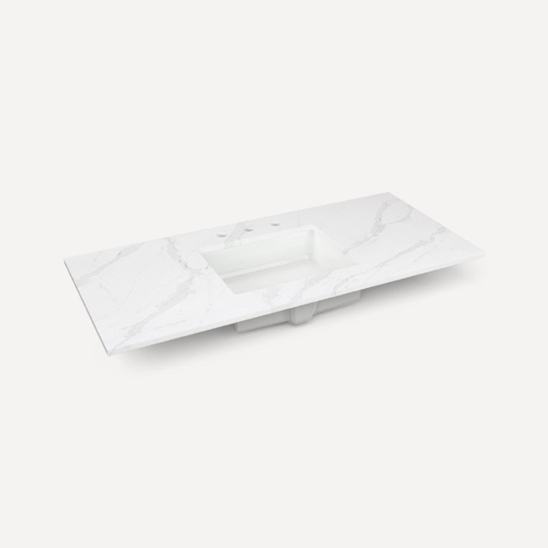 Quartz Stone Vanity Top, Eternal Calacatta Gold