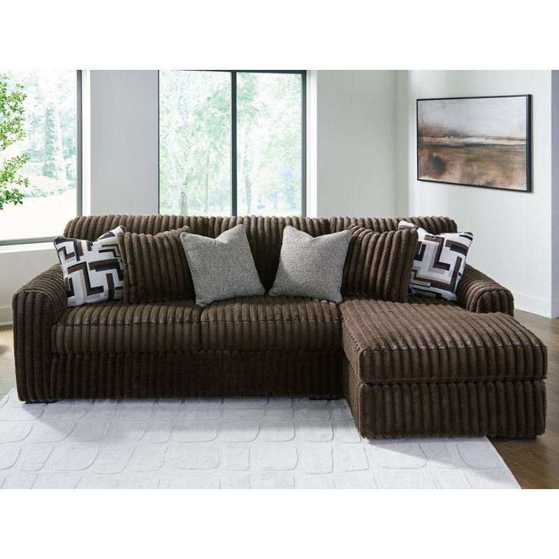 Canapé modulaire 2 pièces avec méridienne Midnight-Madness, Orienté à droite