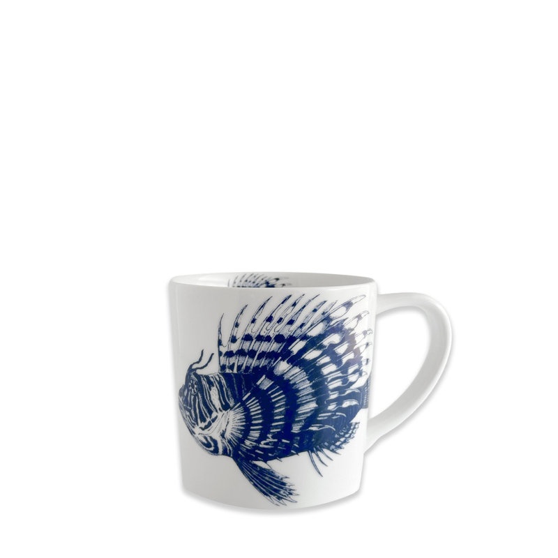 Spiky Fish Handmade Porcelain Coffee Mug
