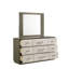 Commode 9 tiroirs Gem Modern Style en bois beige et brun