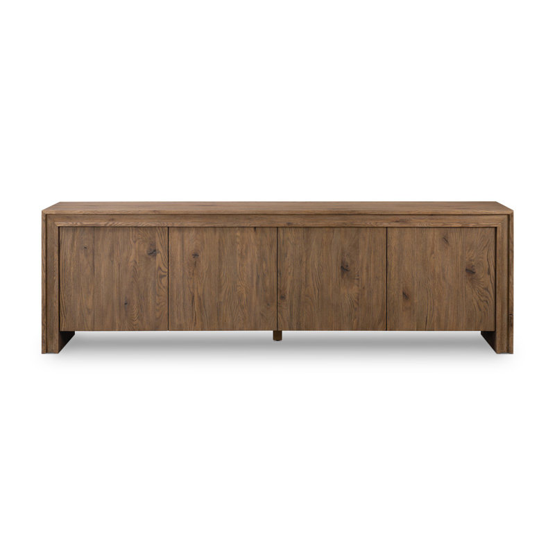 Chalmers Media Console-Weathered Oak, Weathered Oak