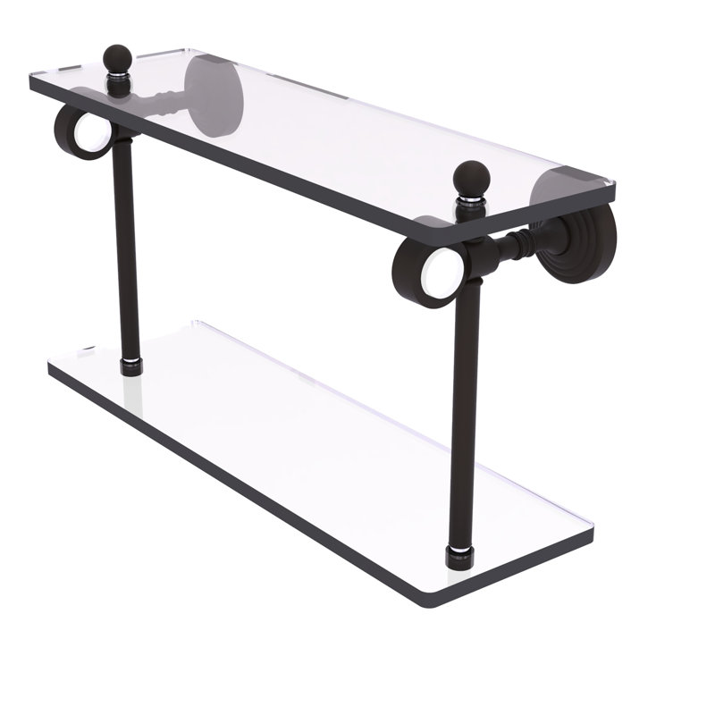 Étagère à 2 niveaux Jarrell, H 5,12 po x l 16 po x P 9,3 po, Bronze huilé
