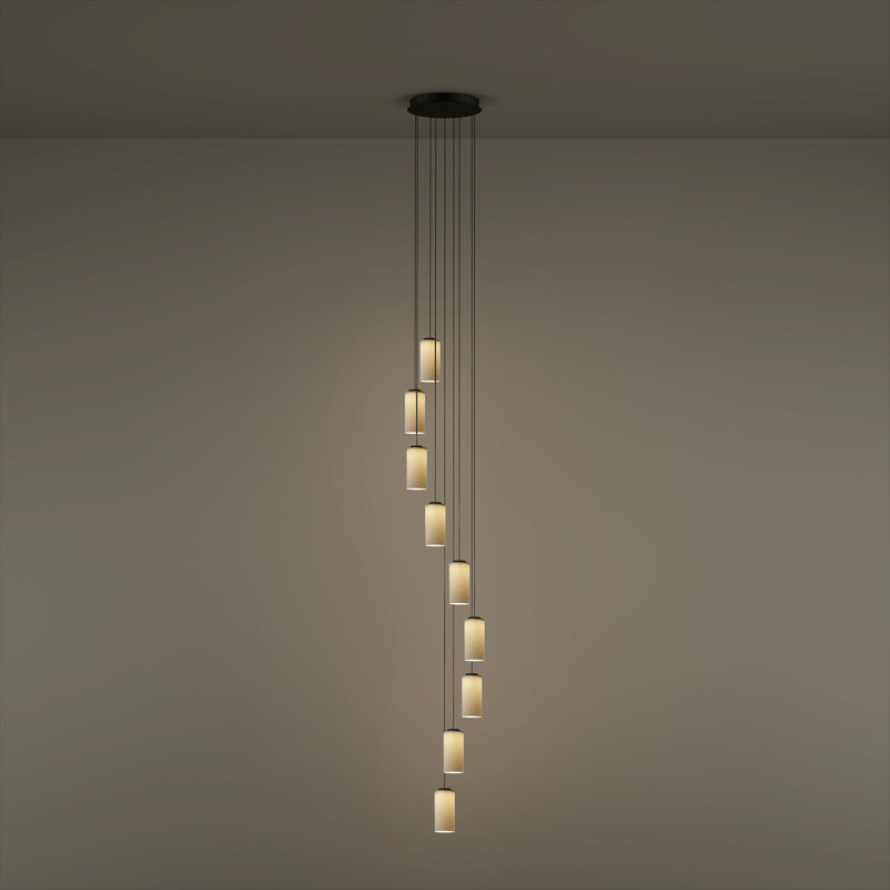 Cirio Cascada 12, 83 W, 323.7" H x 17" W x 17" D, 9 Lights