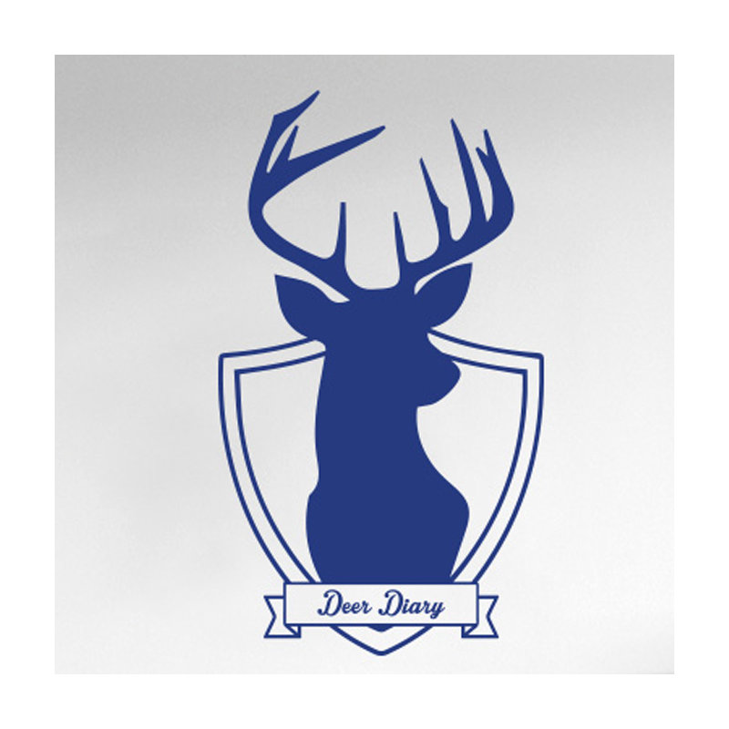 Animals Wall Decal, Dark Blue, Large