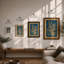 Golden Study Botanical - Framed Print-1202669554-1202669553