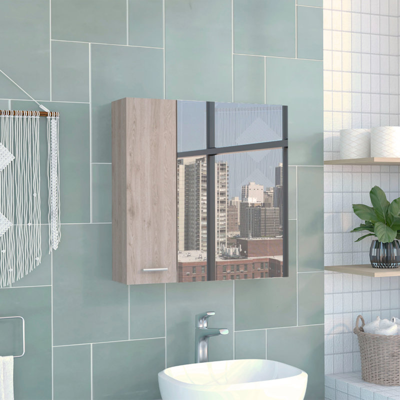 Medicine 23H" Double Door Cabinet,Four Interior Shelves, Gray