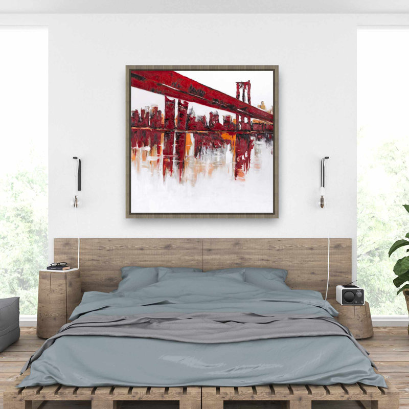 Red Bridge - Office Architecture, toile encadrée, H 37,25 po x l 37,25 po